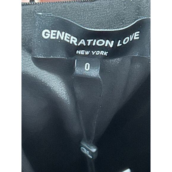 NWT Generation Love Women's Black Crystal Belted Tessa Ponte Jumpsuit Size 0 - Picture 6 of 9